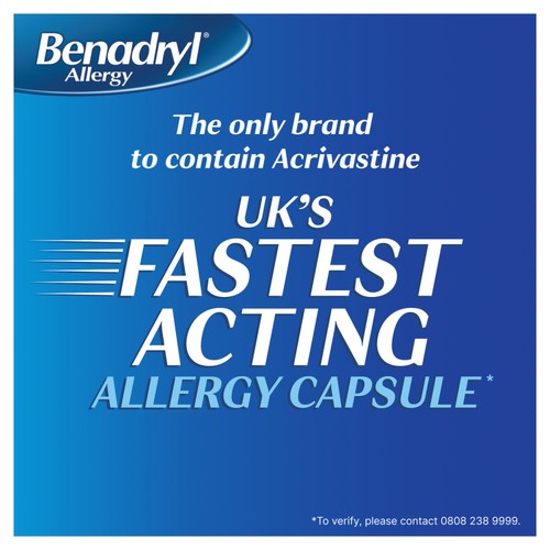 Benadryl Allergy Relief 24 Capsules thumbnail 3