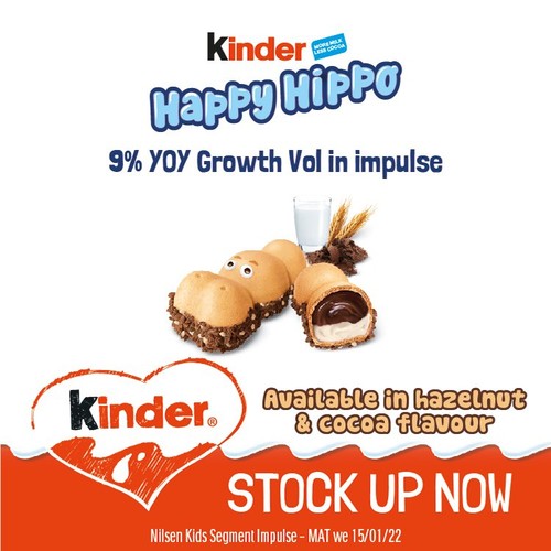 Kinder Happy Hippo Cocoa Cream Biscuits thumbnail 4