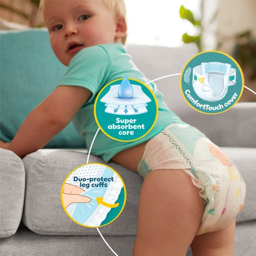 Pampers Baby-Dry Size 7, 30 Nappies, 15kg+, Essential Pack thumbnail 3