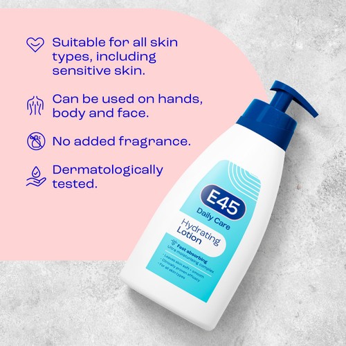 E45 Daily Fast Absorption Moisturiser Lotion thumbnail 2