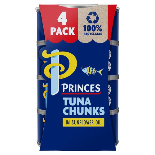 Princes Tuna Chunks In Sunflower Oil 4X145g