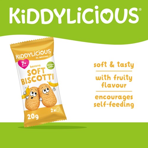 Kiddylicious Banana Soft Biscotti Baby Snacks thumbnail 3