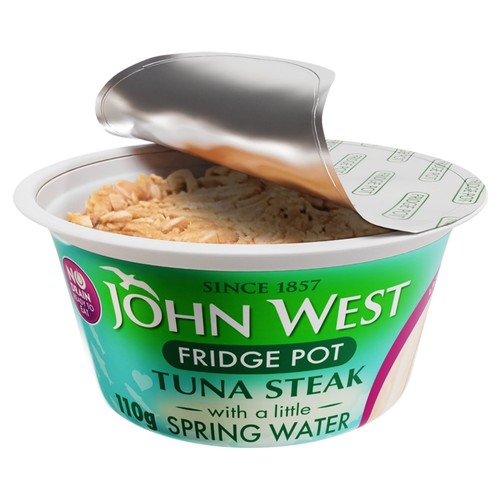 John West No Drain Fridge Pot Tuna Steak with a Little Spring Water 110g thumbnail 2