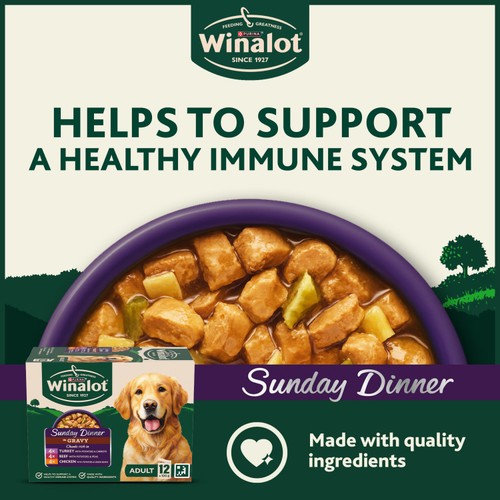 Winalot Sunday Dinner Mixed In Gravy Wet Dog Food  thumbnail 2