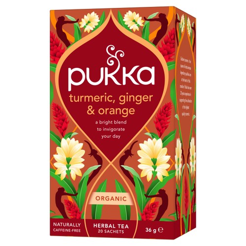 Pukka Organic Turmeric, Ginger & Orange Herbal Tea Bags x20 thumbnail 3