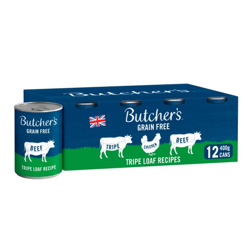 Butcher's Grain Free Tripe Loaf Recipes Dog Food Tins thumbnail 3
