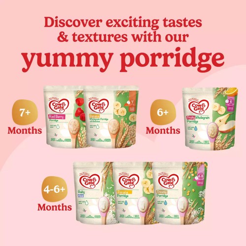 Cow & Gate Fruity Wholegrain Porridge Baby Cereal 6+ Months   125g thumbnail 4