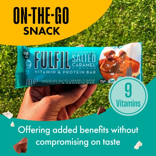 FULFIL Chocolate Salted Caramel Flavour Vitamin & Protein Bar 40g thumbnail 4