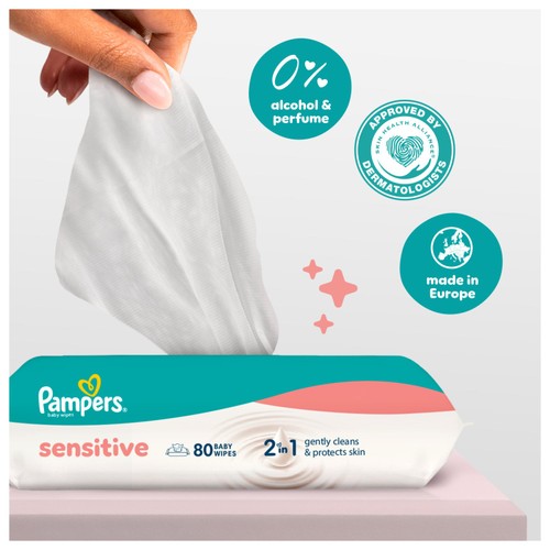 Pampers Sensitive Baby Wipes thumbnail 4