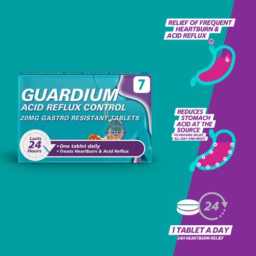 Guardium Acid Reflux Control Gastro Resistant Tablets thumbnail 2