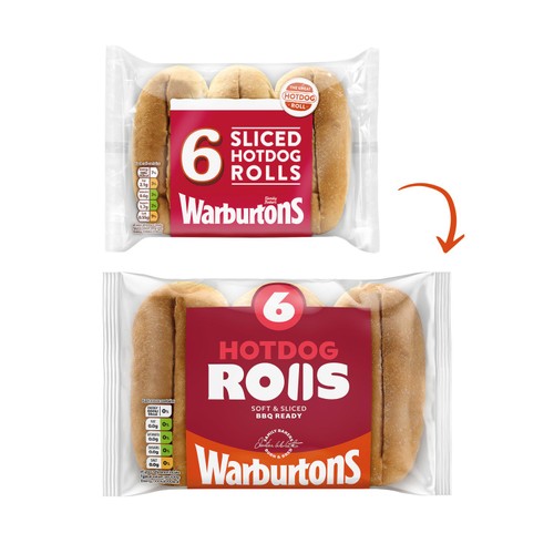 Warburtons Sliced Hotdog Rolls 6 Pack thumbnail 2