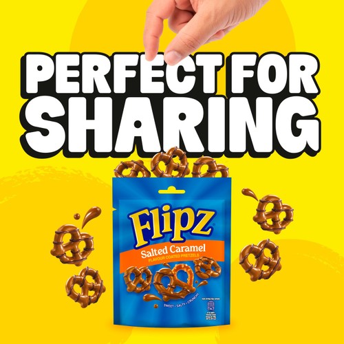 Flipz Pretzels Salted Caramel Flavour Snacks 90g thumbnail 2