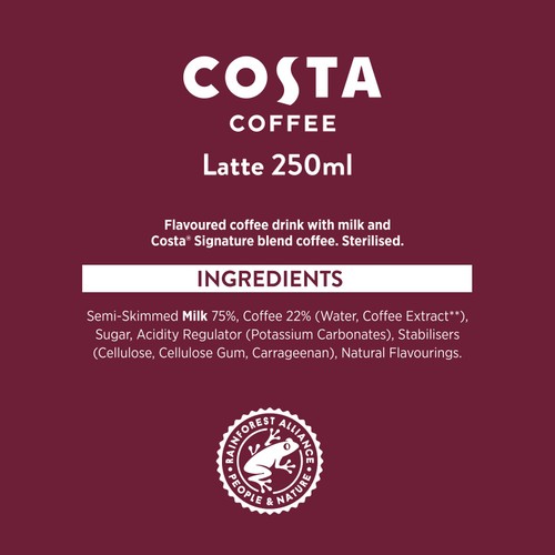 Costa Coffee Classic Latte Iced Coffee 250ml thumbnail 2