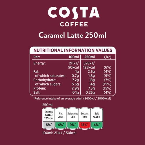 Costa Coffee Caramel Latte Iced Coffee thumbnail 3