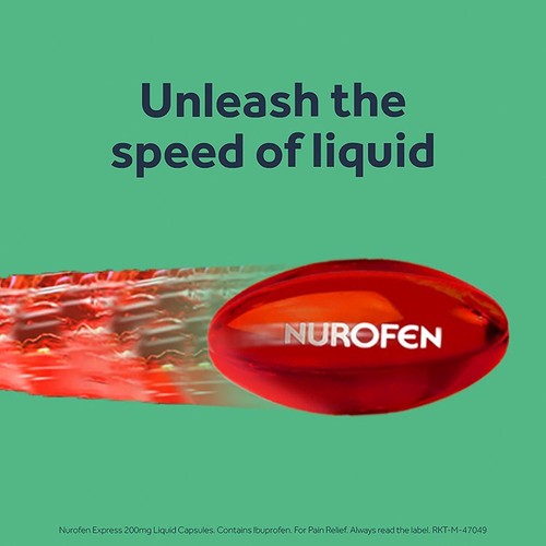 Nurofen Express Pain Relief 200mg Liquid Capsules Ibuprofen thumbnail 4