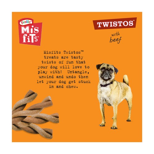 Misfits Twistos Dog Treats with Beef thumbnail 2