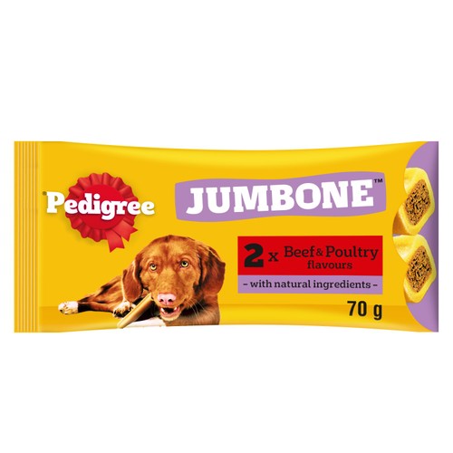 Pedigree Jumbone Adult Medium Dog Treat Beef & Poultry 2 Chews