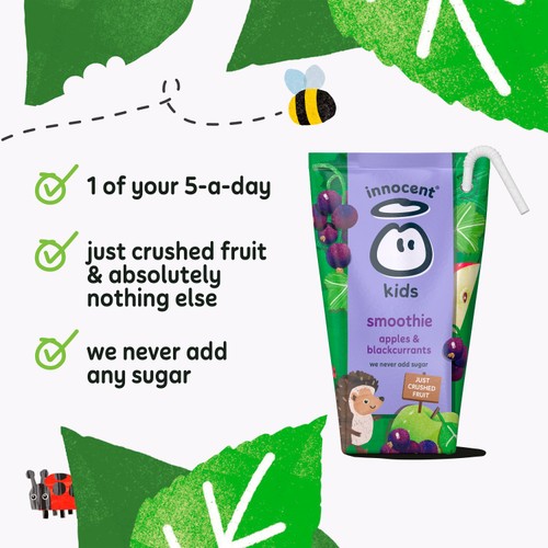 Innocent Kids Smoothies Apples & Blackcurrants  thumbnail 3