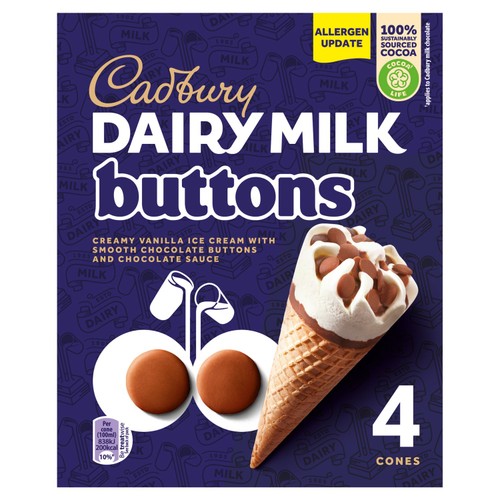 Cadbury Dairy Milk Buttons Ice Cream Cones