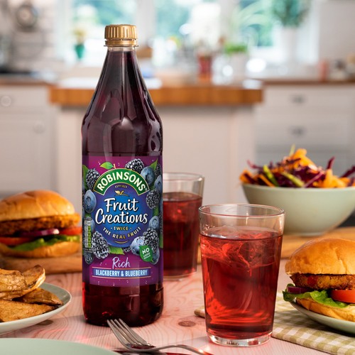 Robinsons Fruit Creations Blackberry & Blueberry Squash  thumbnail 2