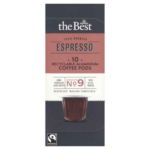 Morrisons The Best Fairtrade Espresso Pods x 10