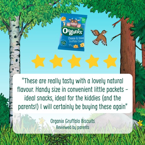 Organix Cocoa & Vanilla Gruffalo Biscuits 12+ Months thumbnail 5
