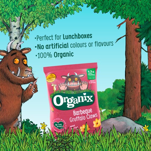 Organix Cocoa & Vanilla Gruffalo Biscuits 12+ Months thumbnail 6