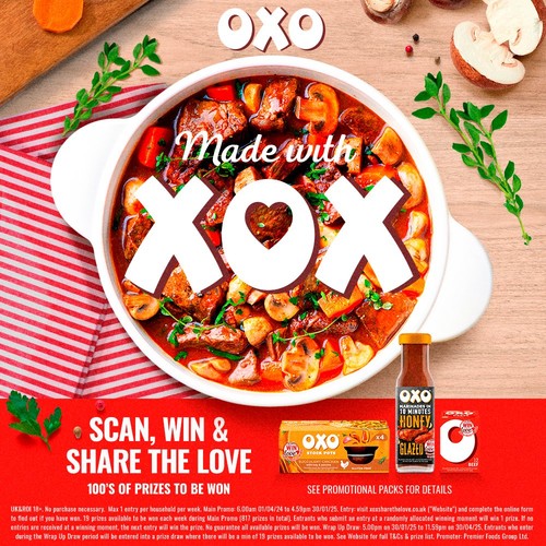 Oxo 25% Less Salt 24 Beef Stock Cubes 142g  thumbnail 2