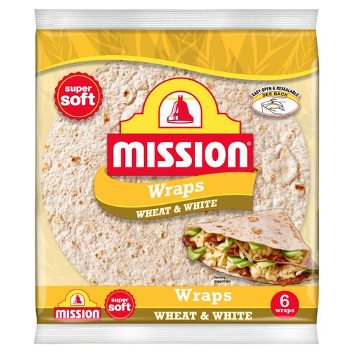 Mission Wheat & White Tortilla Wraps thumbnail 2
