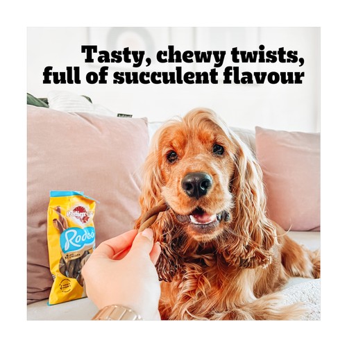 Pedigree Rodeo Duos Adult Dog Treats Chicken & Bacon 7 Chews thumbnail 6