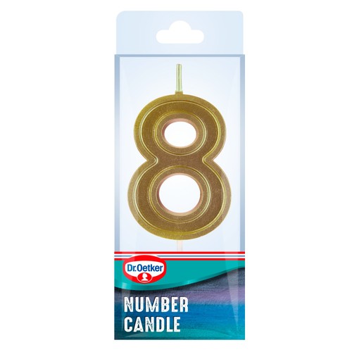 Dr. Oetker Number 8 Candle thumbnail 3