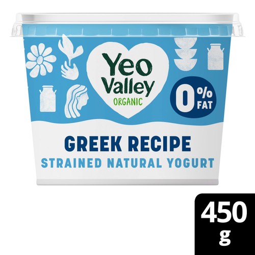 Yeo Valley Organic Greek Recipe 0% Strained Natural Yogurt
