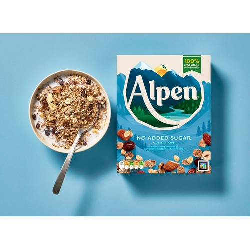 Alpen No Added Sugar Muesli Breakfast Cereal 550g thumbnail 2