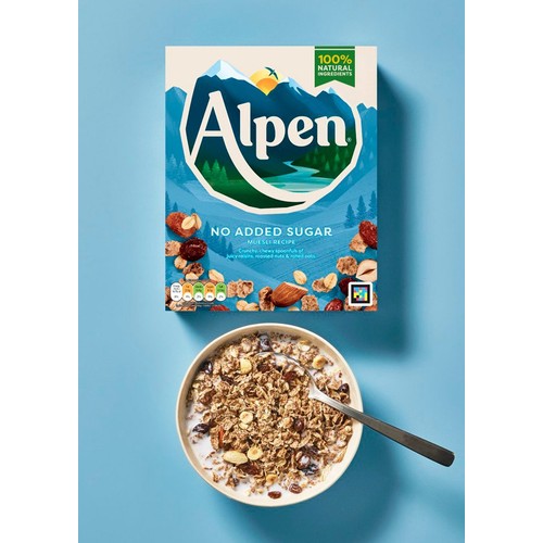 Alpen No Added Sugar Muesli Breakfast Cereal 550g thumbnail 3