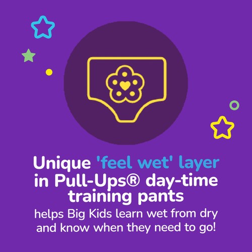 Huggies Pull-Ups Unisex Day Time Training Nappy Pants, Size 5 thumbnail 3