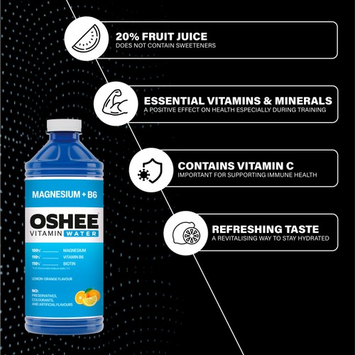 Oshee Vitamin Water Magnesium + B6  thumbnail 3