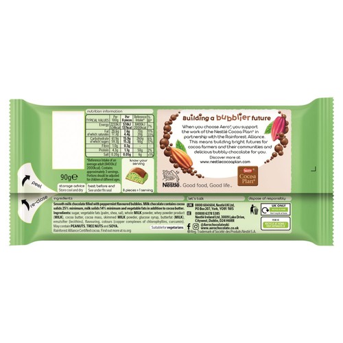 Aero Peppermint Mint Chocolate Sharing Bar 90g thumbnail 3
