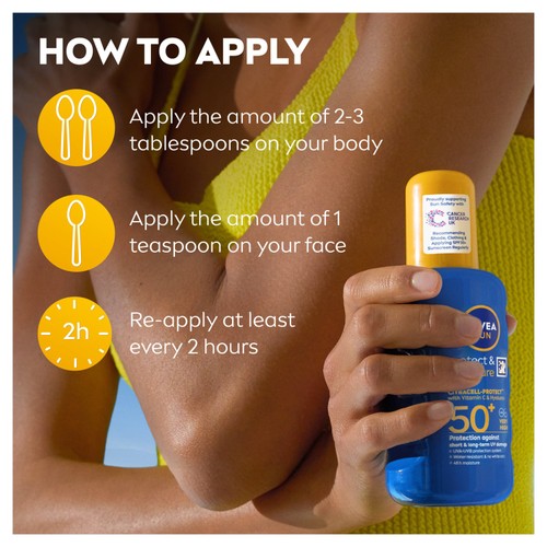 NIVEA SUN Protect & Moisture 50+ Sun Spray thumbnail 3
