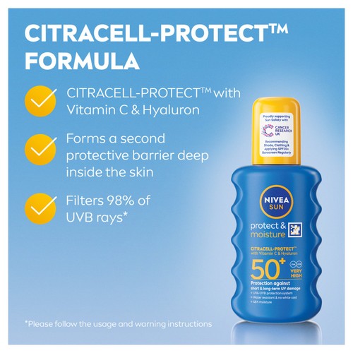 NIVEA SUN Protect & Moisture 50+ Sun Spray thumbnail 4