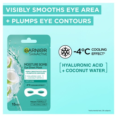 Garnier Moisture Bomb Coconut Eye Tissue Mask thumbnail 3