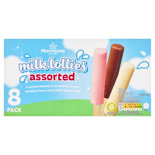 Morrisons Assorted Milk Ice Lollies