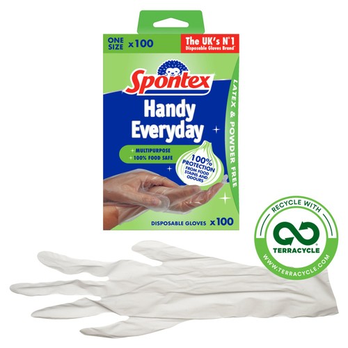 Spontex 100 Handy Multipurpose Disposable Gloves thumbnail 2