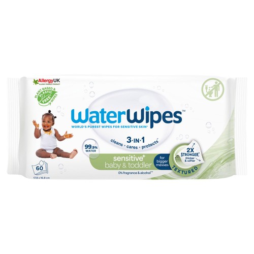 Waterwipes Biodegradable Textured Baby Wipes 60 Pack