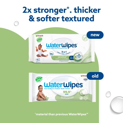 Waterwipes Biodegradable Textured Baby Wipes 60 Pack thumbnail 2