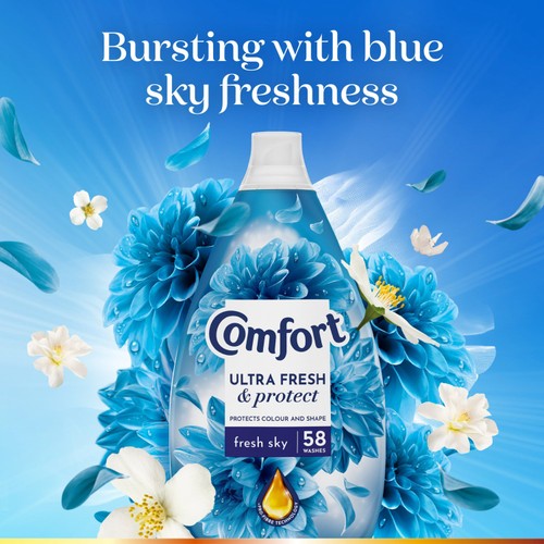 Comfort Ultra Fresh & Protect Fresh Sky Fabric Conditioner 58 Washes thumbnail 3