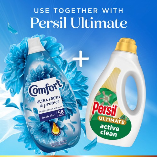 Comfort Ultra Fresh & Protect Fresh Sky Fabric Conditioner 58 Washes thumbnail 5