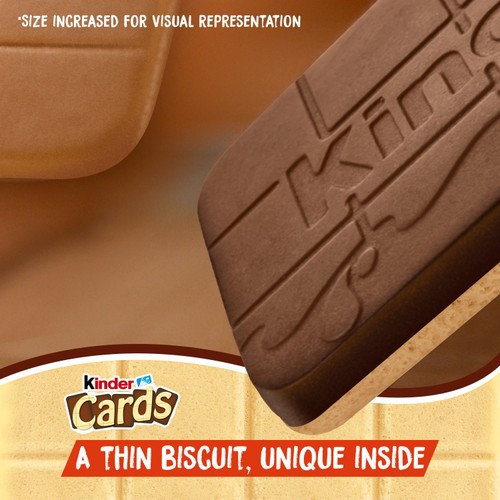Kinder Cards Chocolate and Milk Wafer Biscuit Multipack thumbnail 3