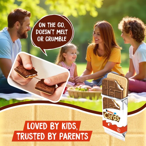 Kinder Cards Chocolate and Milk Wafer Biscuit Multipack thumbnail 4