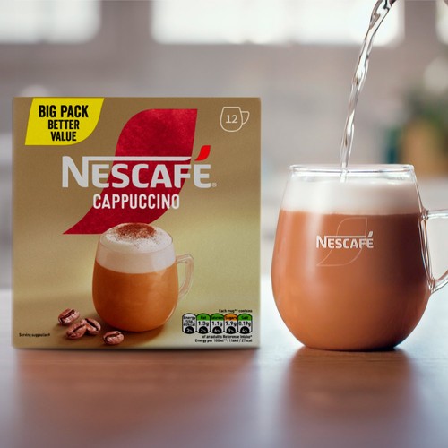 Nescafe Gold Cappuccino Instant Coffee 12 Sachets thumbnail 3