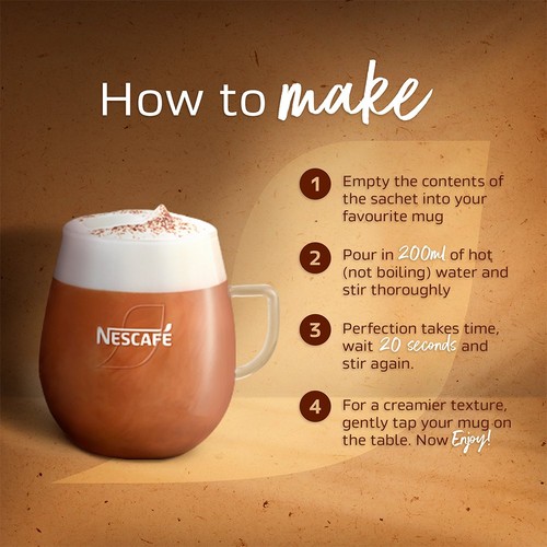 Nescafe Gold Cappuccino Instant Coffee 12 Sachets thumbnail 5